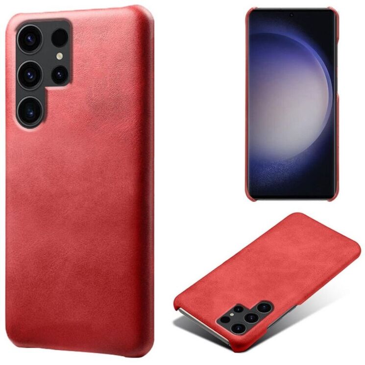 Защитный чехол Deexe Leather Back Cover для Samsung Galaxy S24 Ultra - Red: фото 1 из 4