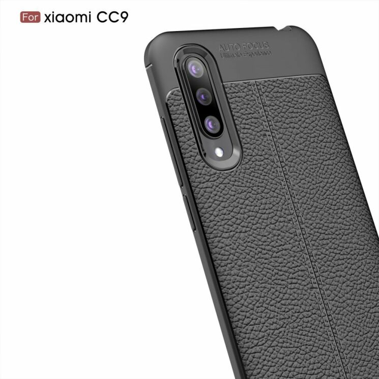 Защитный чехол Deexe Leather Cover для Xiaomi Mi CC9 / Mi 9 Lite - Black: фото 4 из 12
