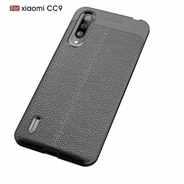 Защитный чехол Deexe Leather Cover для Xiaomi Mi CC9 / Mi 9 Lite - Black: фото 2 из 12