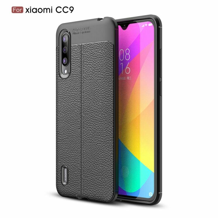 Защитный чехол Deexe Leather Cover для Xiaomi Mi CC9 / Mi 9 Lite - Black: фото 1 из 12