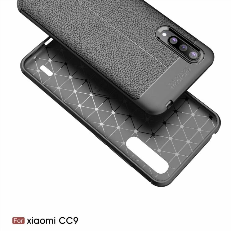 Защитный чехол Deexe Leather Cover для Xiaomi Mi CC9 / Mi 9 Lite - Black: фото 3 из 12