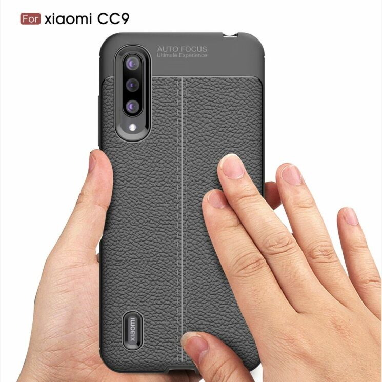 Защитный чехол Deexe Leather Cover для Xiaomi Mi CC9 / Mi 9 Lite - Black: фото 8 из 12