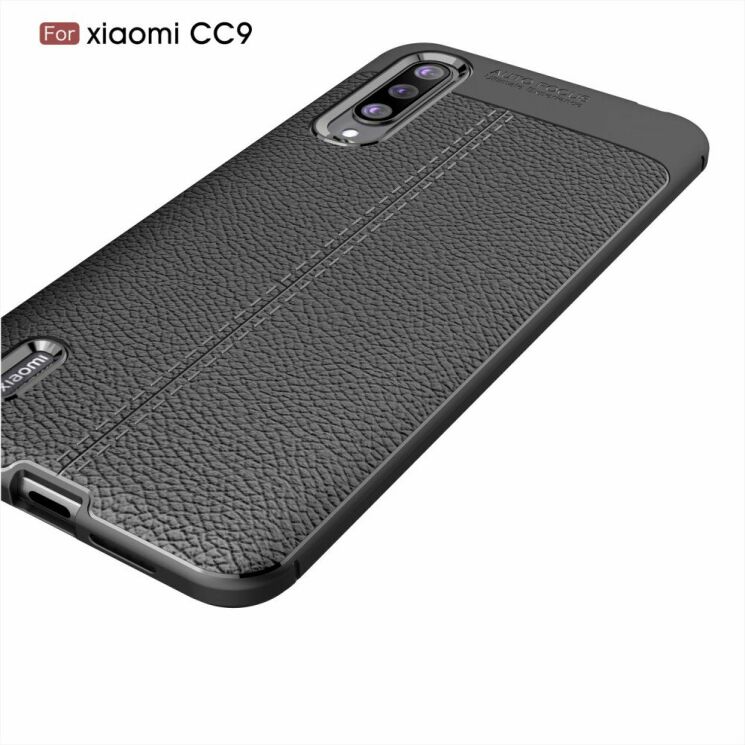 Защитный чехол Deexe Leather Cover для Xiaomi Mi CC9 / Mi 9 Lite - Black: фото 5 из 12