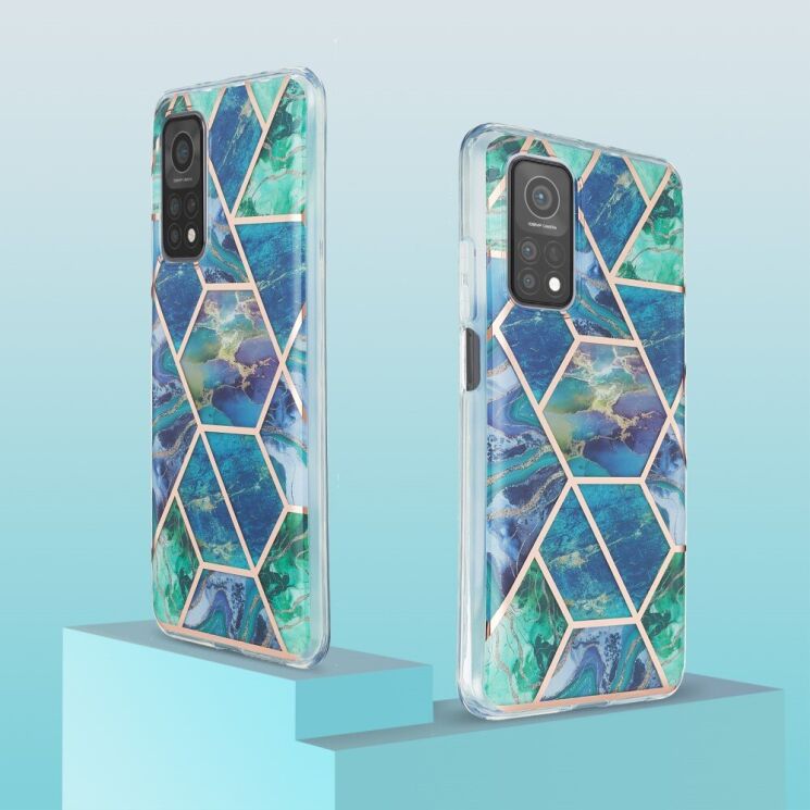 Защитный чехол Deexe Marble Pattern Xiaomi Mi 10T / Mi 10T Pro - Turquoise: фото 3 из 7