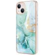 Защитный чехол Deexe Marble Style для Apple iPhone 13 - Green (370812G)