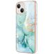 Защитный чехол Deexe Marble Style для Apple iPhone 13 - Green (370812G). Фото 1 из 4