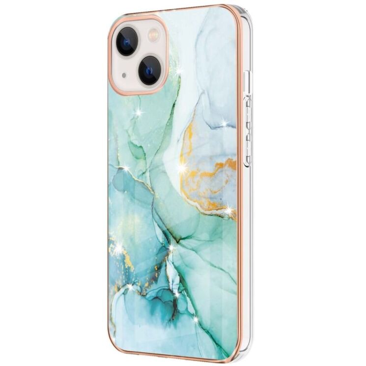 Защитный чехол Deexe Marble Style для Apple iPhone 13 - Green: фото 1 из 4