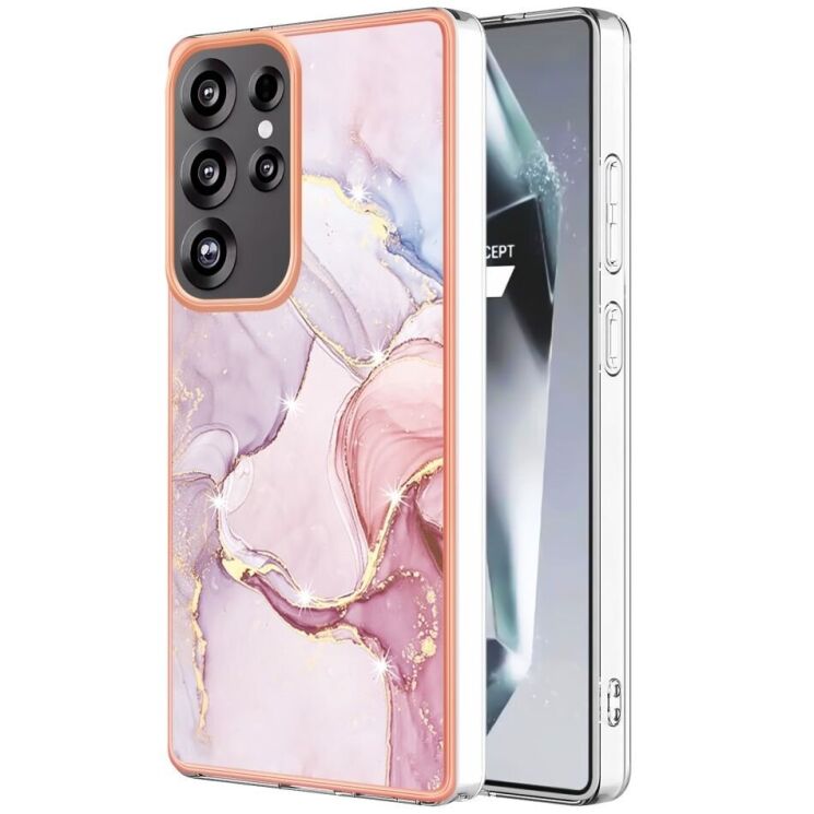 Защитный чехол Deexe Marble Style для Samsung Galaxy S25 Ultra (S938) - Rose Gold: фото 1 из 6