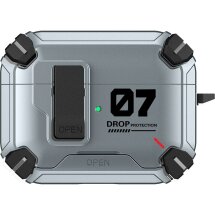 Захисний чохол Deexe Number Protect для AirPods 5 / 4 - Black / Grey: фото 1 з 9