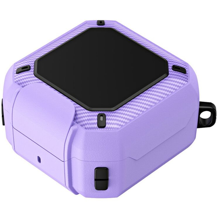 Защитный чехол Deexe Orbit Shield для Samsung Galaxy Buds 4 / Buds 4 Pro - Black / Purple: фото 1 из 8