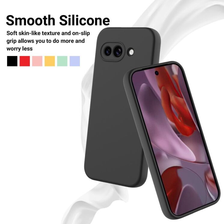 Защитный чехол Deexe Silicone Case для Google Pixel 9a - Black: фото 3 из 8