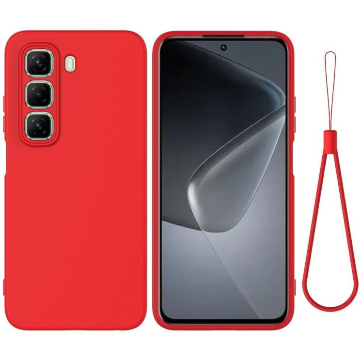 Защитный чехол Deexe Silicone Case для Infinix Hot 50 Pro - Red: фото 1 из 8