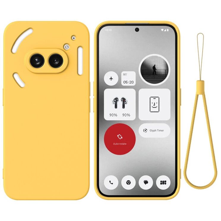 Защитный чехол Deexe Silicone Case для Nothing Phone (2a) Plus - Yellow: фото 1 из 8