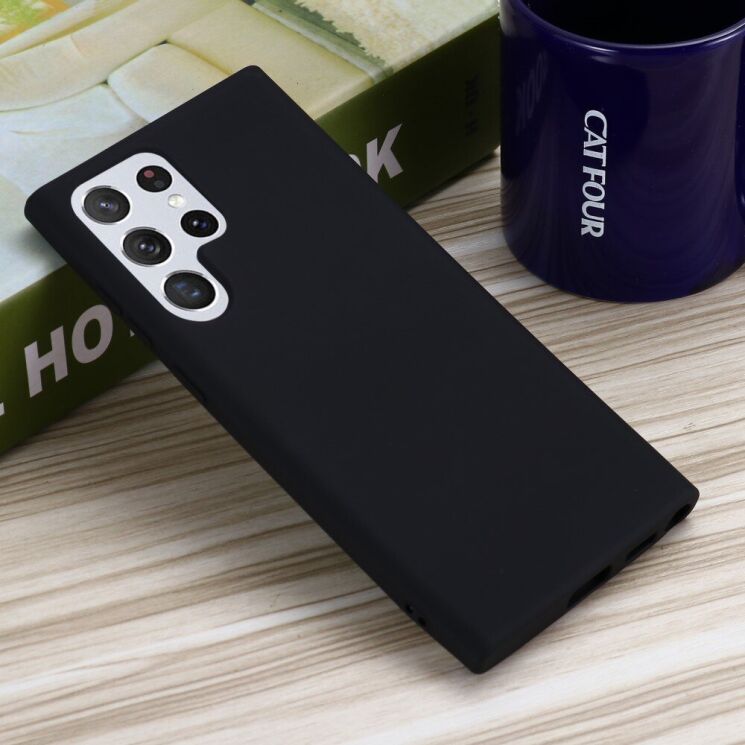 Захисний чохол Deexe Silicone Case для Samsung Galaxy S22 Ultra - Black: фото 3 з 6