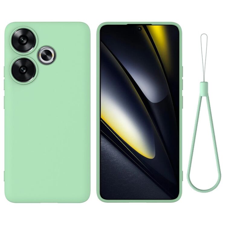 Захисний чохол Deexe Silicone Case для Xiaomi Poco F6 - Green: фото 1 з 8
