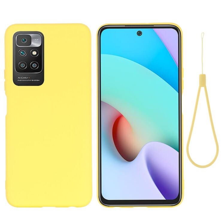 Защитный чехол Deexe Silicone Case для Xiaomi Redmi 10 / 10 (2022) / 10 Prime - Yellow: фото 2 из 6