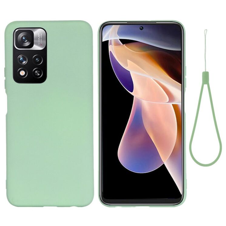 Силіконовий (TPU) чохол Deexe Silicone Case для Xiaomi Redmi Note 11 Pro (Chinese) / Note 11 Pro+ - Green: фото 2 з 9