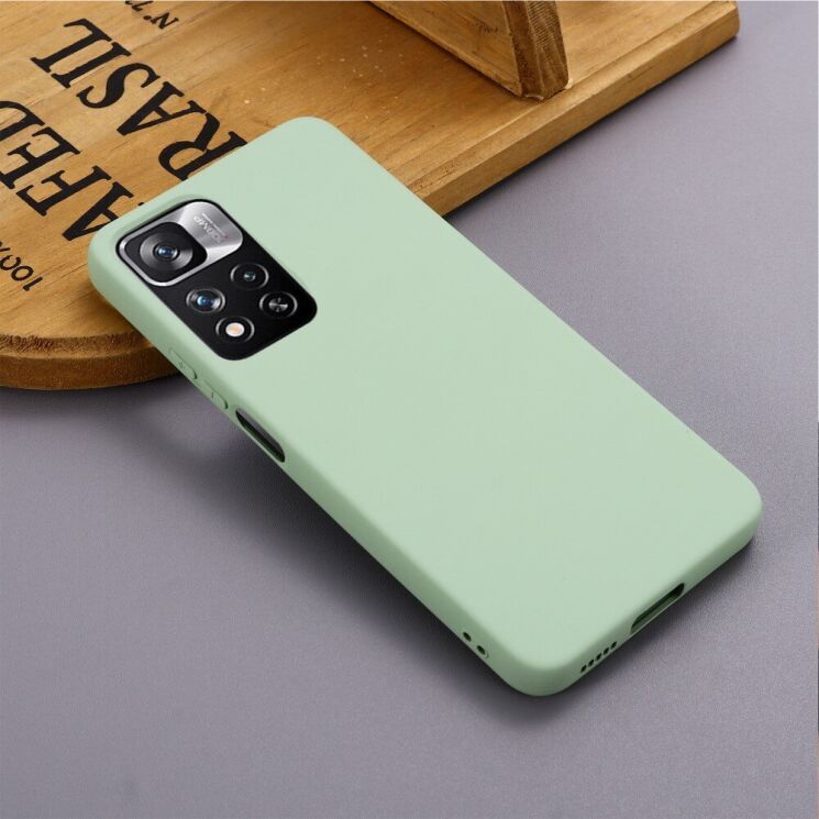 Силіконовий (TPU) чохол Deexe Silicone Case для Xiaomi Redmi Note 11 Pro (Chinese) / Note 11 Pro+ - Green: фото 5 з 9