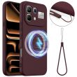 Защитный чехол Deexe Silicone Case with MagSafe для Infinix Note 60 Pro / Note 60 - Wine Red (409409WR)