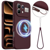 Защитный чехол Deexe Silicone Case with MagSafe для Infinix Note 60 Pro / Note 60 - Wine Red: фото 1 из 9