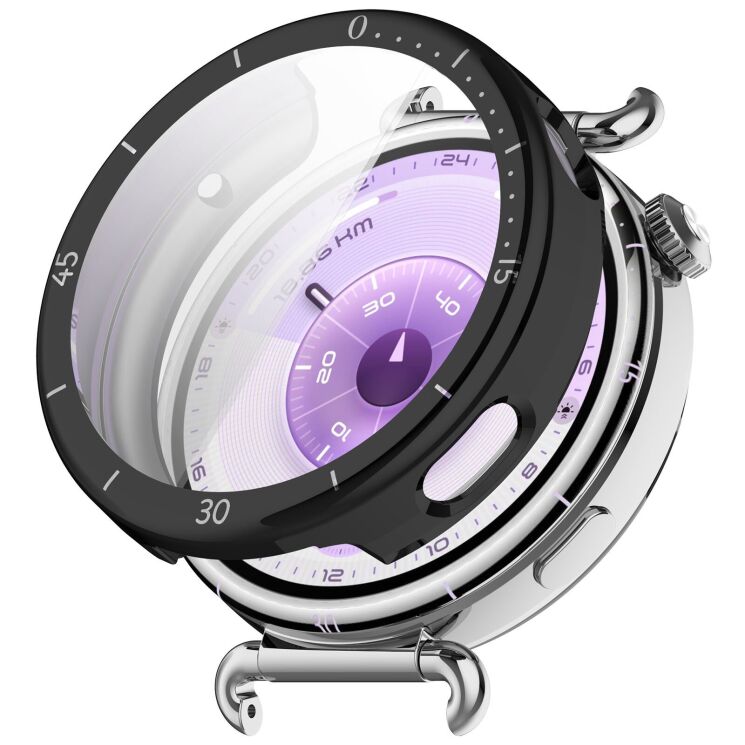 Захисний чохол Deexe Silicone Frame для Huawei Watch GT 6 (41mm) - Black: фото 1 з 4