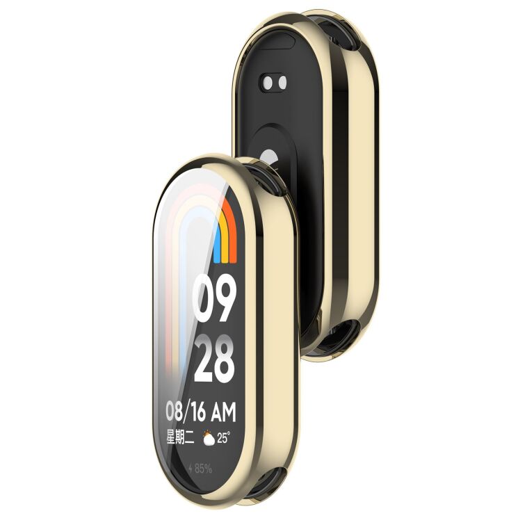 Захисний чохол Deexe Silicone Frame для Xiaomi Smart Band 11 - Light Gold: фото 3 з 4