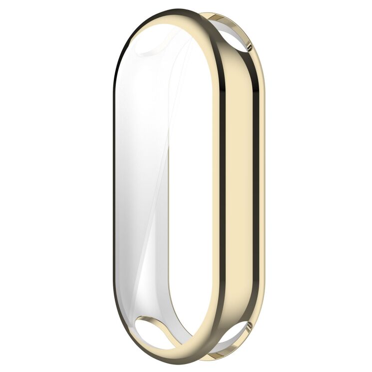 Захисний чохол Deexe Silicone Frame для Xiaomi Smart Band 11 - Light Gold: фото 2 з 4