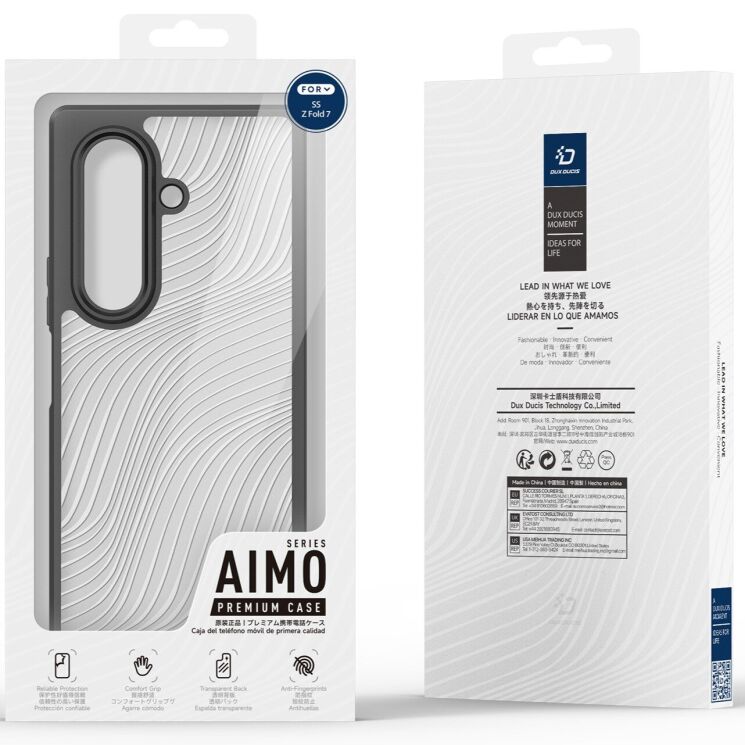 Захисний чохол DUX DUCIS Aimo Series (FF) для Samsung Galaxy Fold 7 - Black: фото 4 з 9