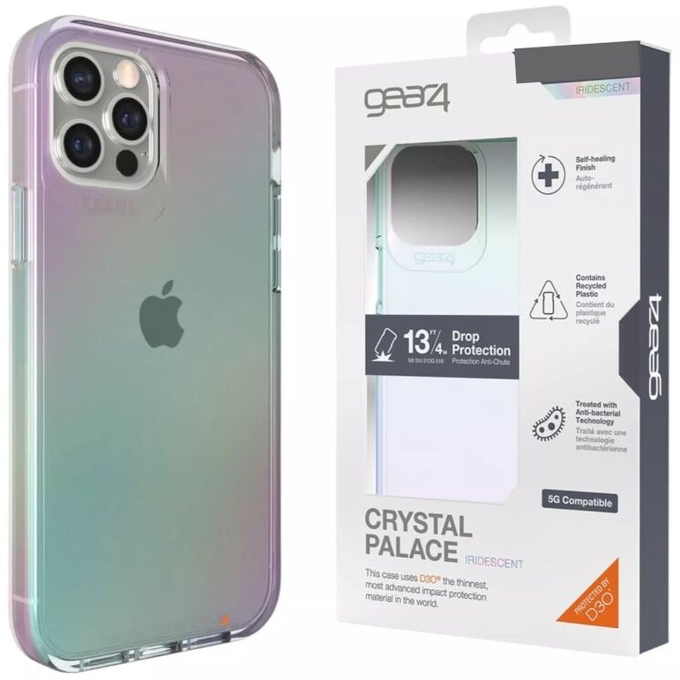 Защитный чехол Gear4 Crystal Palace для Apple iPhone 12 / iPhone 12 Pro (702006043) - Iridescent: фото 4 из 9