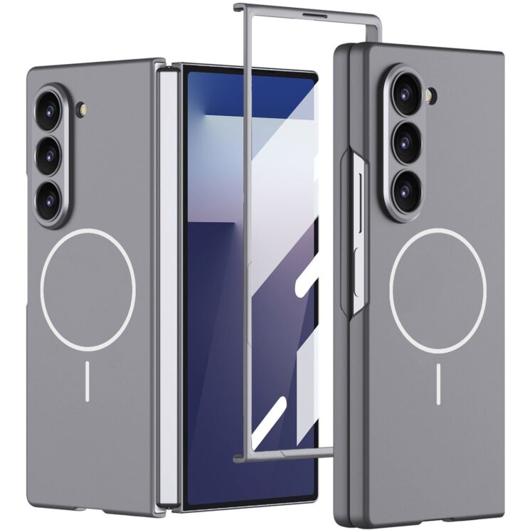 Защитный чехол GKK Magnetic Shell для Samsung Galaxy Fold 7 - Grey: фото 1 из 6