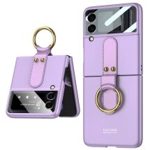 Защитный чехол GKK Ring Holder для Samsung Galaxy Flip 4 - Purple: фото 1 из 8