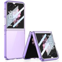 Защитный чехол GKK Translucent для Samsung Galaxy Flip 6 - Transparent Purple: фото 1 из 8
