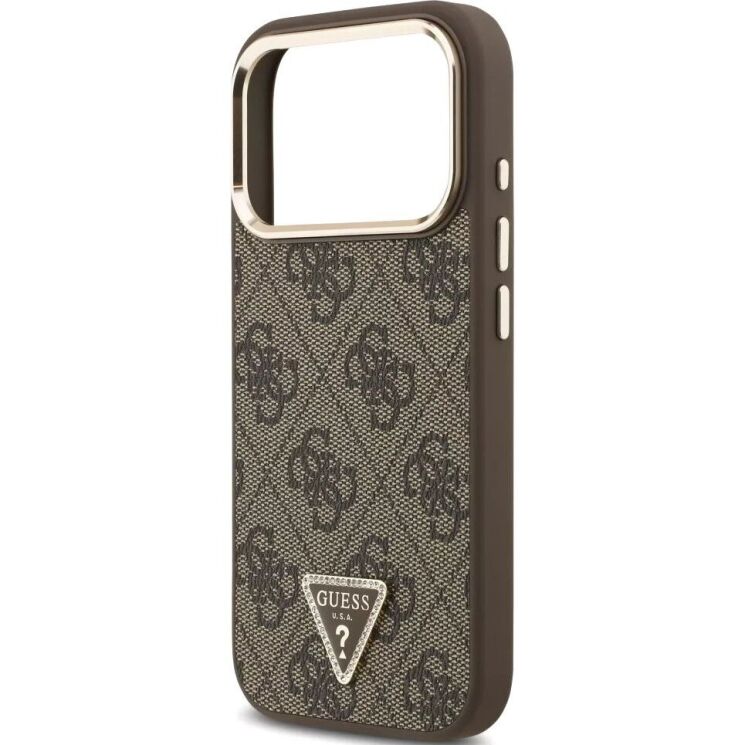 Захисний чохол Guess 4G Triangle Logo MagSafe для iPhone 18 Pro / 17 Pro (GUHMP18LP4GTDGMW) - Brown: фото 5 з 7