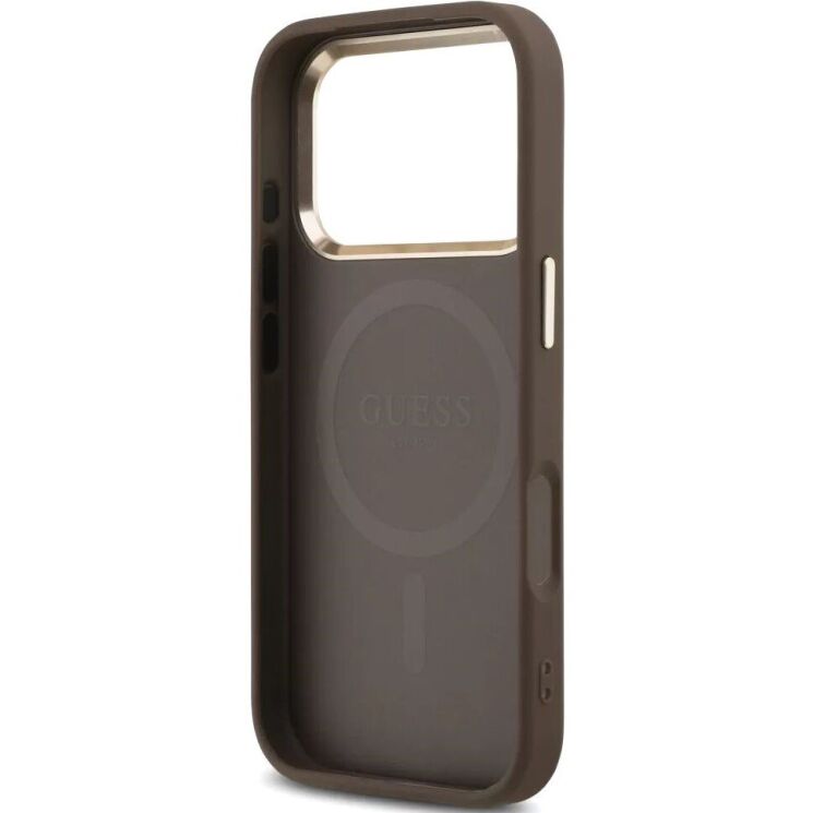 Захисний чохол Guess 4G Triangle Logo MagSafe для iPhone 18 Pro / 17 Pro (GUHMP18LP4GTDGMW) - Brown: фото 6 з 7