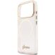 Защитный чехол Guess IML Script Metal MagSafe для iPhone 17 Pro Max (GUHMP17X5HTCSMSP) - Pink (402880P). Фото 6 из 9