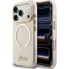 Защитный чехол Guess IML Script Metal MagSafe для iPhone 17 Pro Max (GUHMP17X5HTCSMSP) - Pink (402880P). Фото 1 из 9