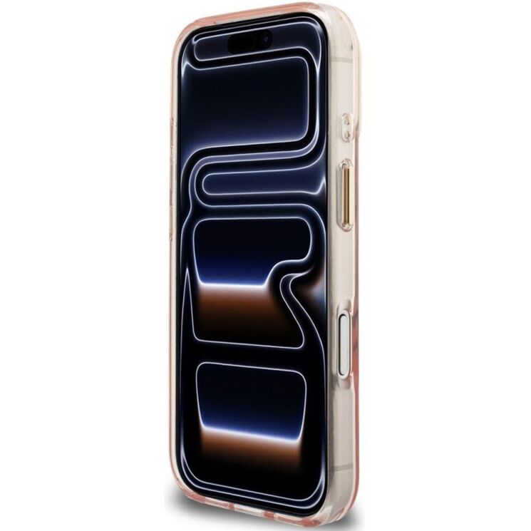 Защитный чехол Guess IML Script Metal MagSafe для iPhone 17 Pro Max (GUHMP17X5HTCSMSP) - Pink: фото 5 из 9