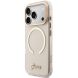 Защитный чехол Guess IML Script Metal MagSafe для iPhone 17 Pro Max (GUHMP17X5HTCSMSP) - Pink (402880P). Фото 3 из 9