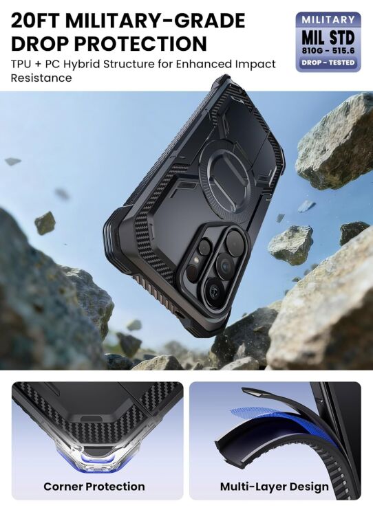 Защитный чехол i-Blason Armorbox Clip MagSafe by Supcase для Samsung Galaxy S26 Ultra (S948) 843439160910 - Cobalt: фото 8 из 10