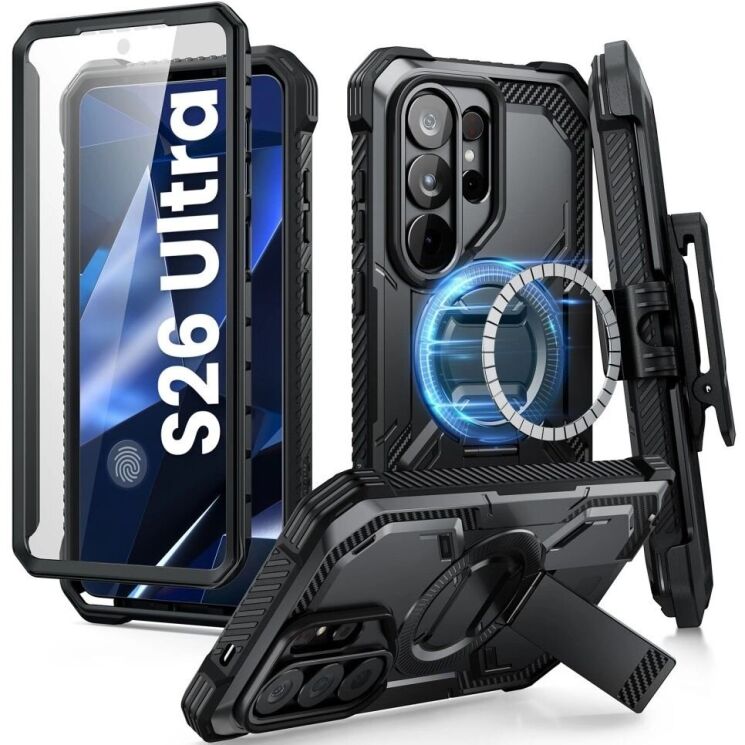 Защитный чехол i-Blason Armorbox Clip MagSafe by Supcase для Samsung Galaxy S26 Ultra (S948) 843439160903 - Black: фото 2 из 10
