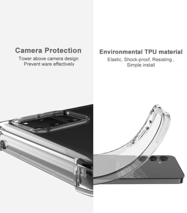 Защитный чехол IMAK Airbag MAX Case для Xiaomi Poco M7 Pro - Transparent: фото 6 из 8
