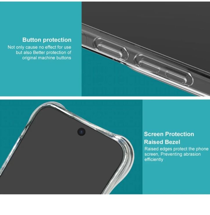 Защитный чехол IMAK Corrugated Airbag для Apple iPhone 16 - Transparent: фото 8 из 12