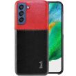 Защитный чехол IMAK Leather Series для Samsung Galaxy S21 FE (G990) - Black / Red (230653BR)