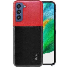 Защитный чехол IMAK Leather Series для Samsung Galaxy S21 FE (G990) - Black / Red: фото 1 из 13