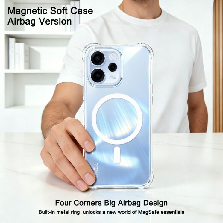Защитный чехол IMAK Space Shield MagSafe для OPPO Reno 15 F/FS - Transparent: фото 3 из 11