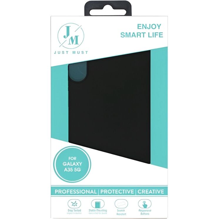 Защитный чехол Just Must Silicone Case для Samsung Galaxy A35 (A356) 6973297902767 - Black: фото 4 из 4