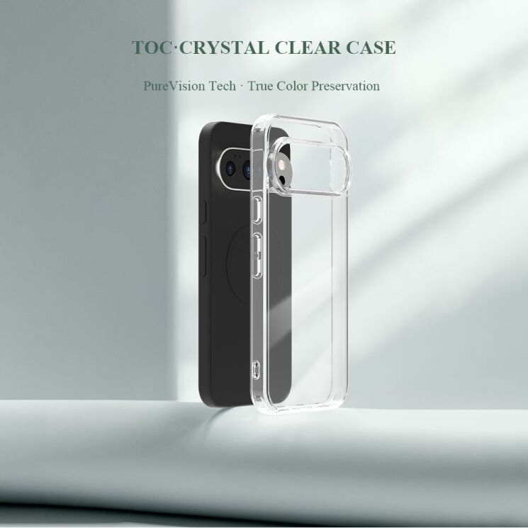 Захисний чохол LEREACH TOC Crystal Series для Google Pixel 10 / 10 Pro - Transparent: фото 7 з 17