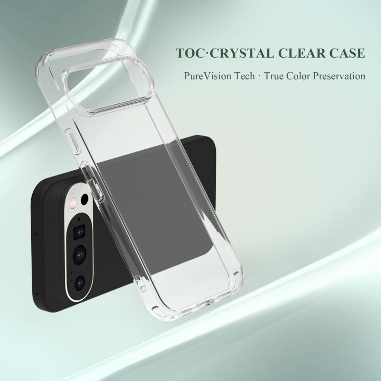 Захисний чохол LEREACH TOC Crystal Series для Google Pixel 10 / 10 Pro - Transparent: фото 10 з 17