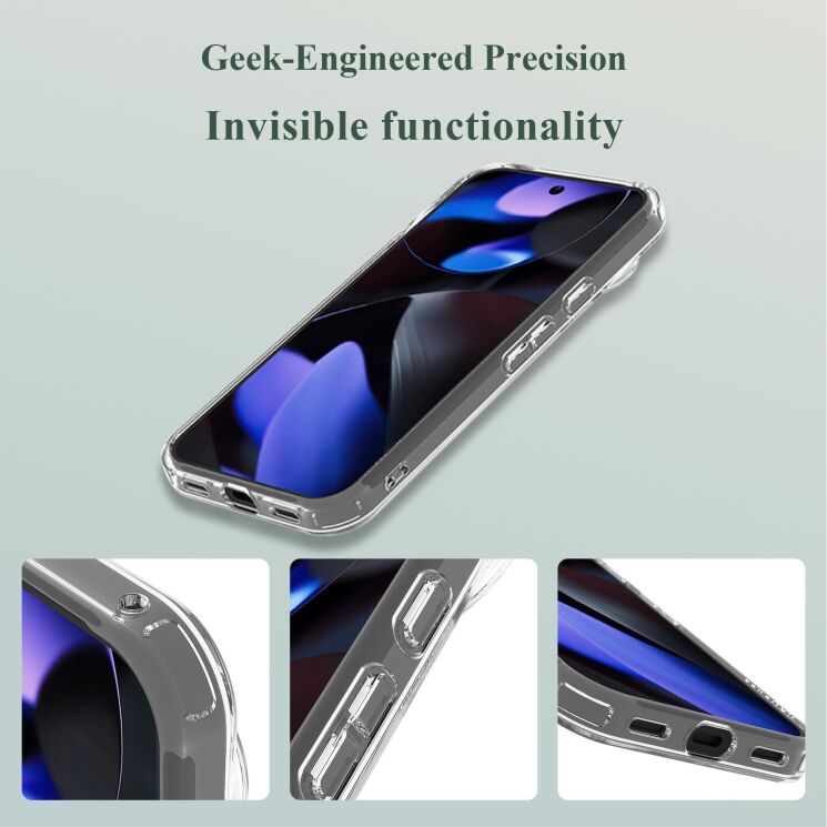 Захисний чохол LEREACH TOC Crystal Series для Google Pixel 10 / 10 Pro - Transparent: фото 16 з 17