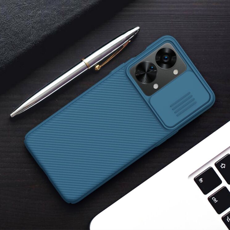 Защитный чехол NILLKIN CamShield Case для OnePlus Nord 2T - Blue: фото 17 из 18